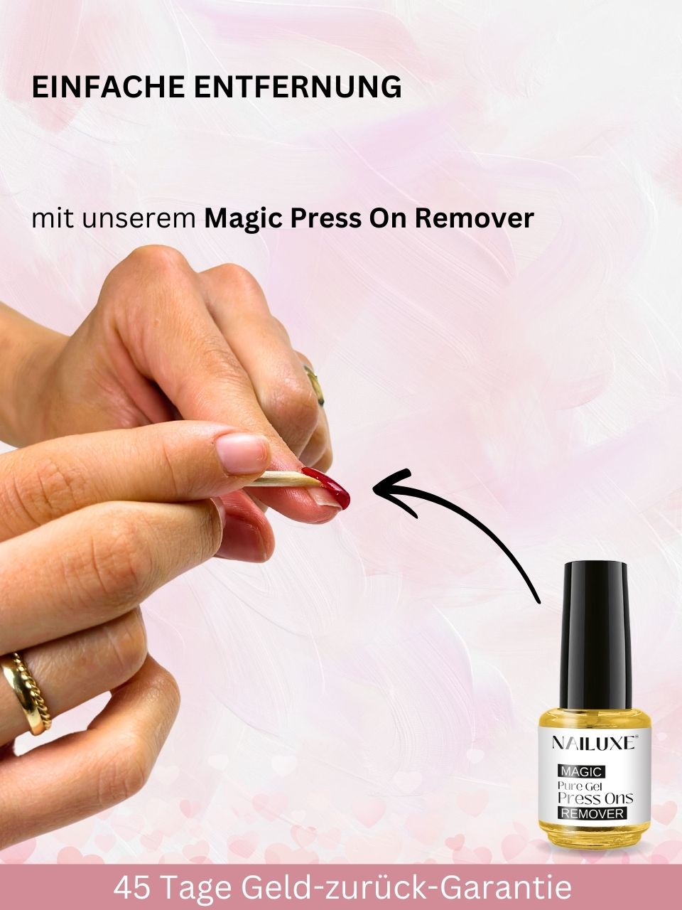 Valentine SALE All in One Set mit Entfernungs-Set und Versieglungs-Set / Pure Gel Press Ons