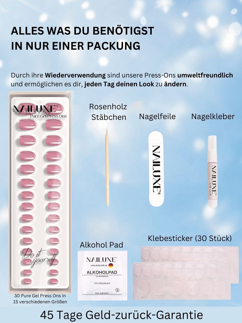 WSV SALE 3er - Pure Gel Press On Set