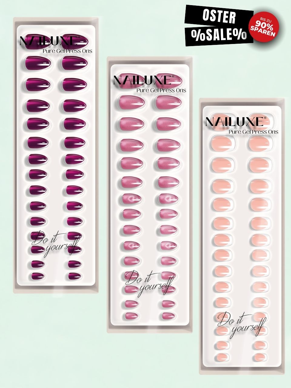 OSTER SALE 3er / Pure Gel Press On Set