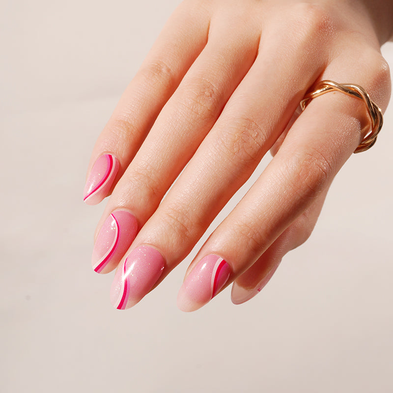 ROSÈ SWIRL - UV GEL STRIPS