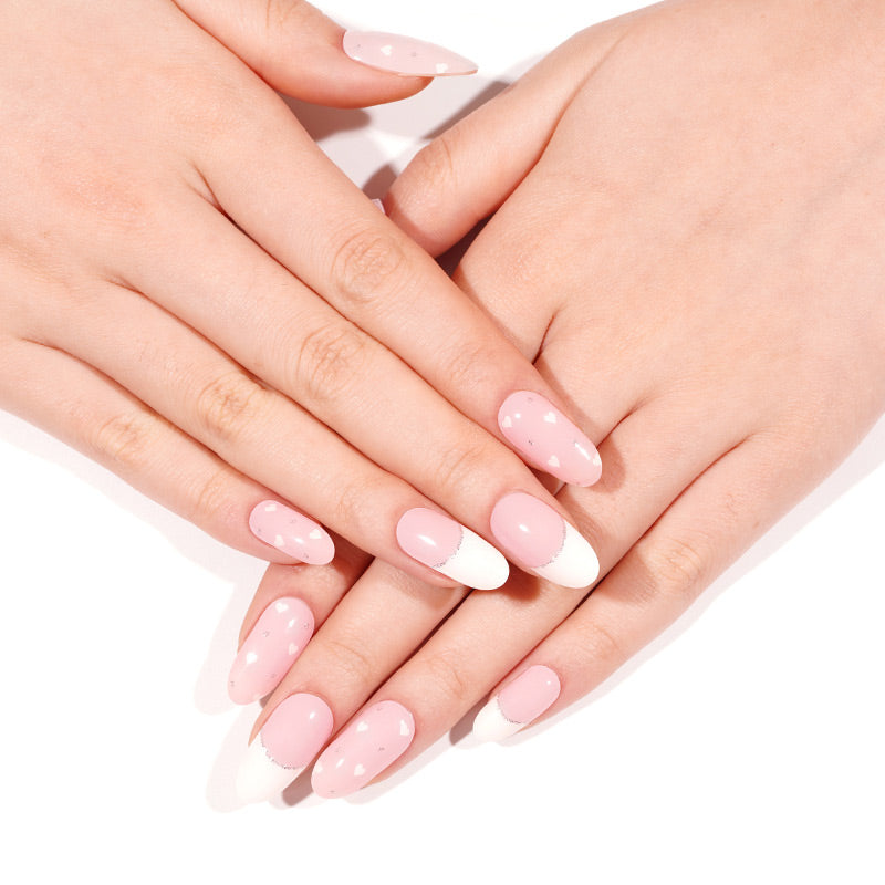 FRENCH NAIL HEART - UV GEL STRIPS