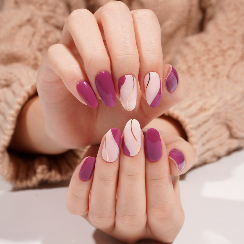 ROSY SWIRL - UV GEL STRIPS