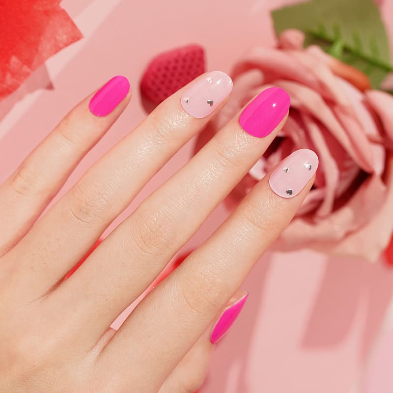 NEON HEARTS - UV GEL STRIPS