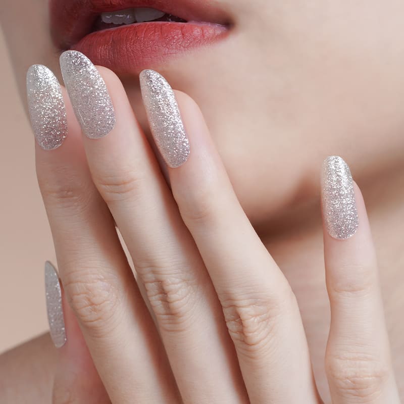 CHAMPAGNE GLITTER - UV GEL STRIPS