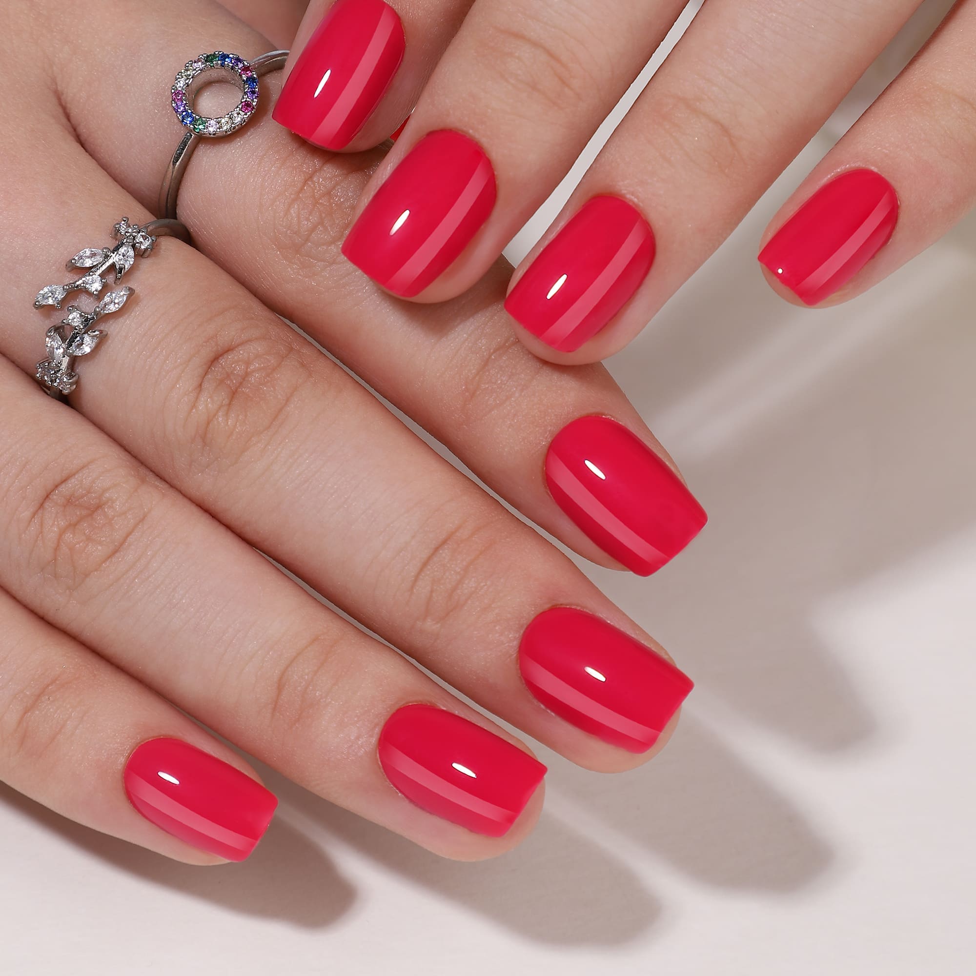 Infinity Flame - Short Square - Pure Gel Press On