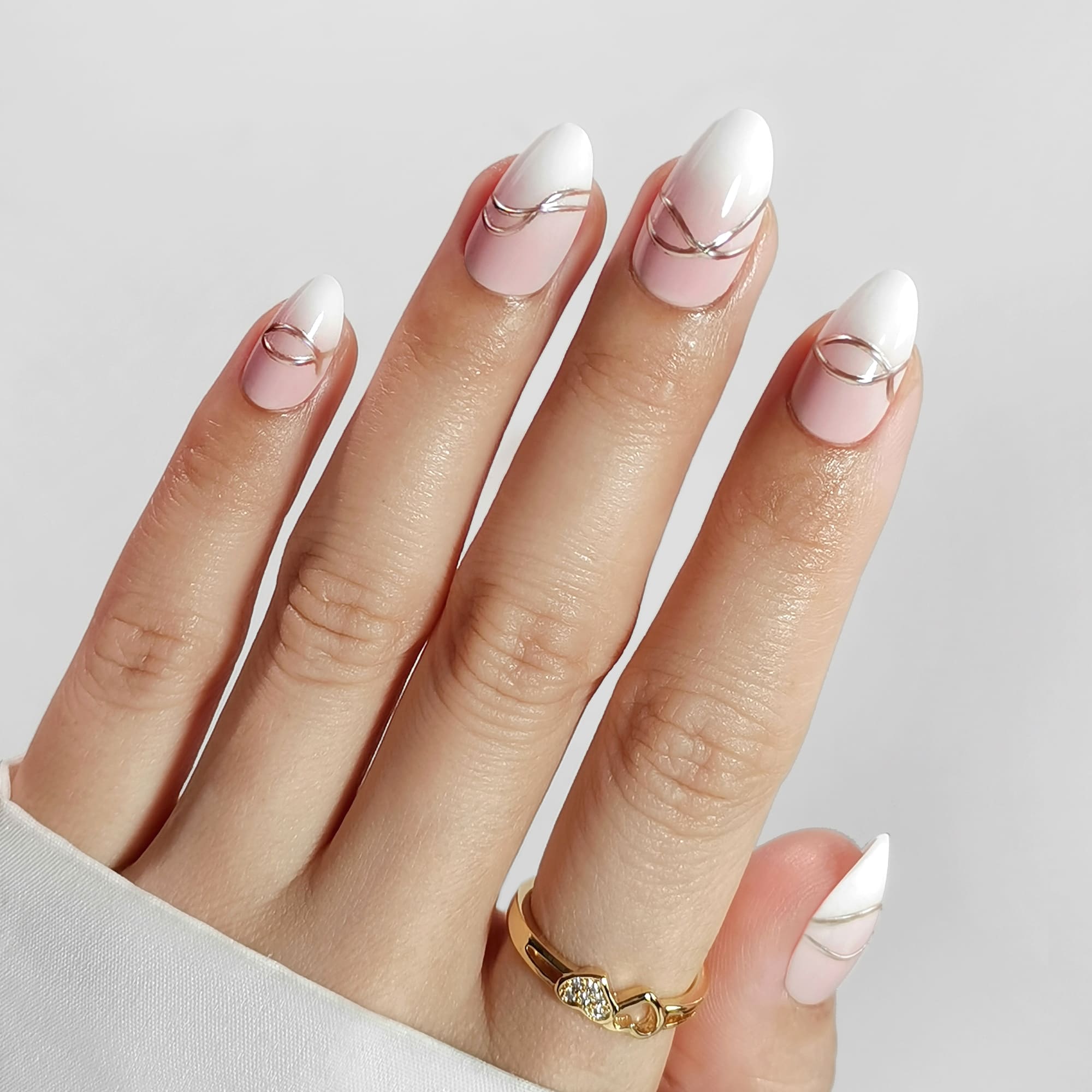Baby Boomer Nude Press-On Nägel - Quadratisch Kurz