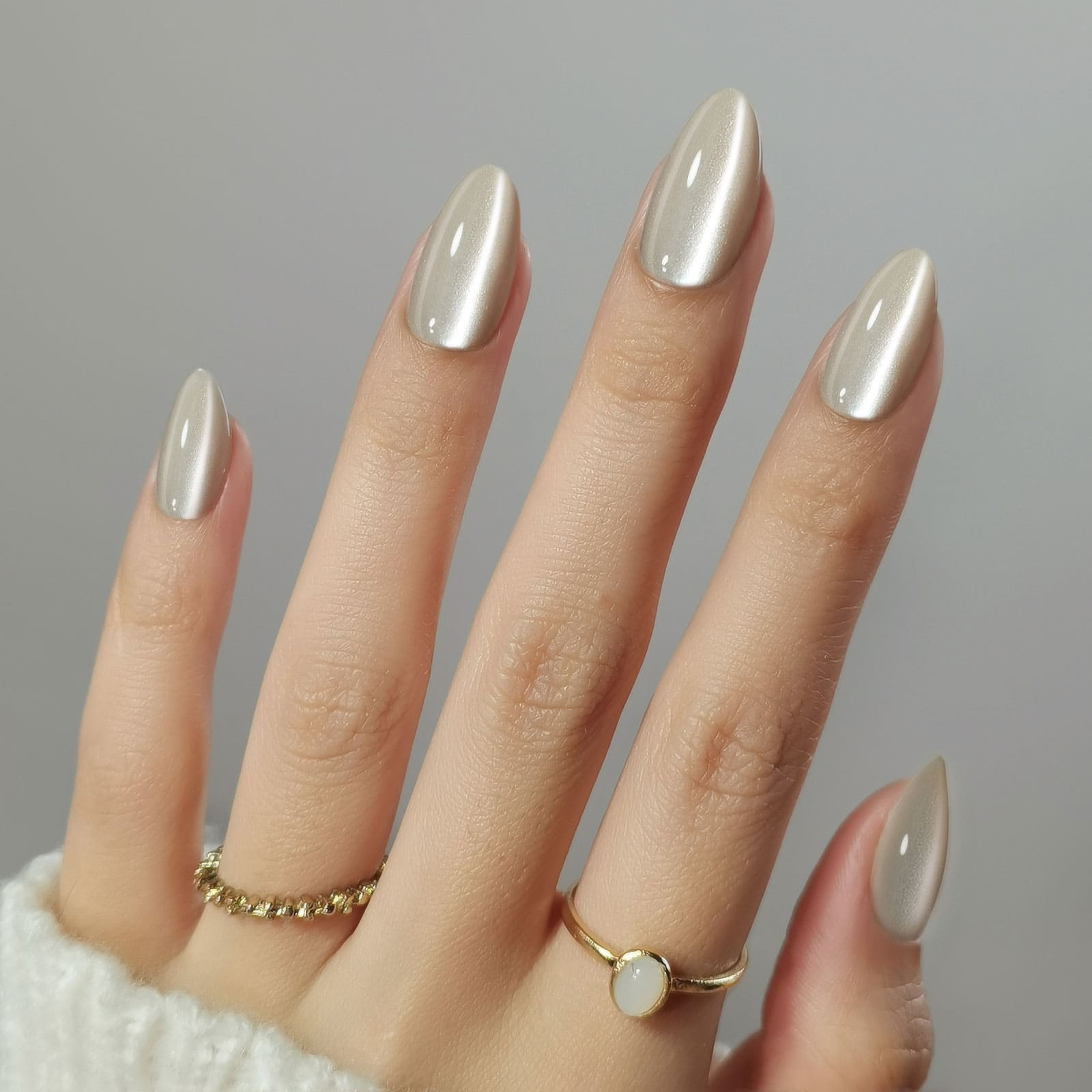 Starlight Glitter - Short Almond - Pure Gel Press On