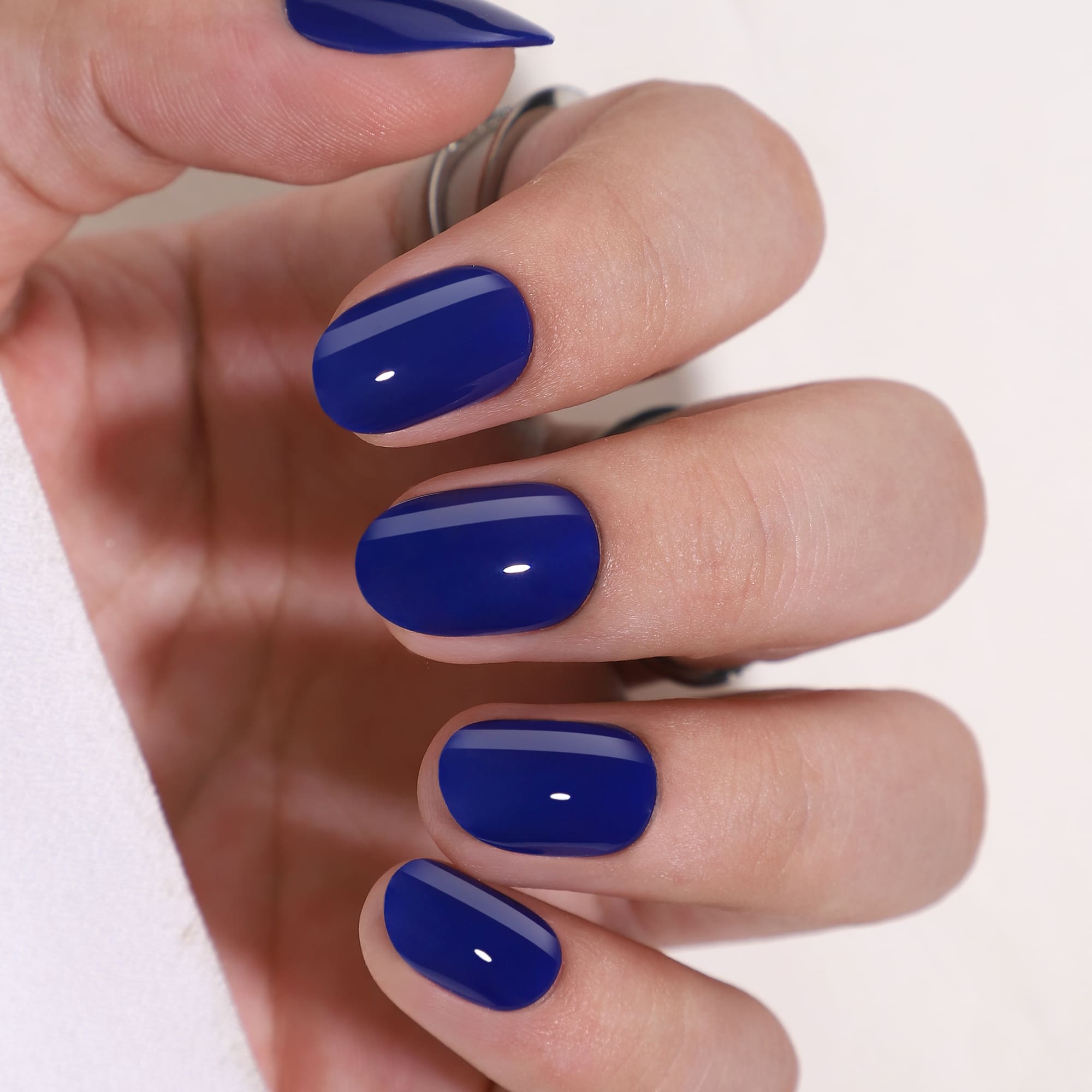 Deep Blue - Medium Round - Pure Gel Press On