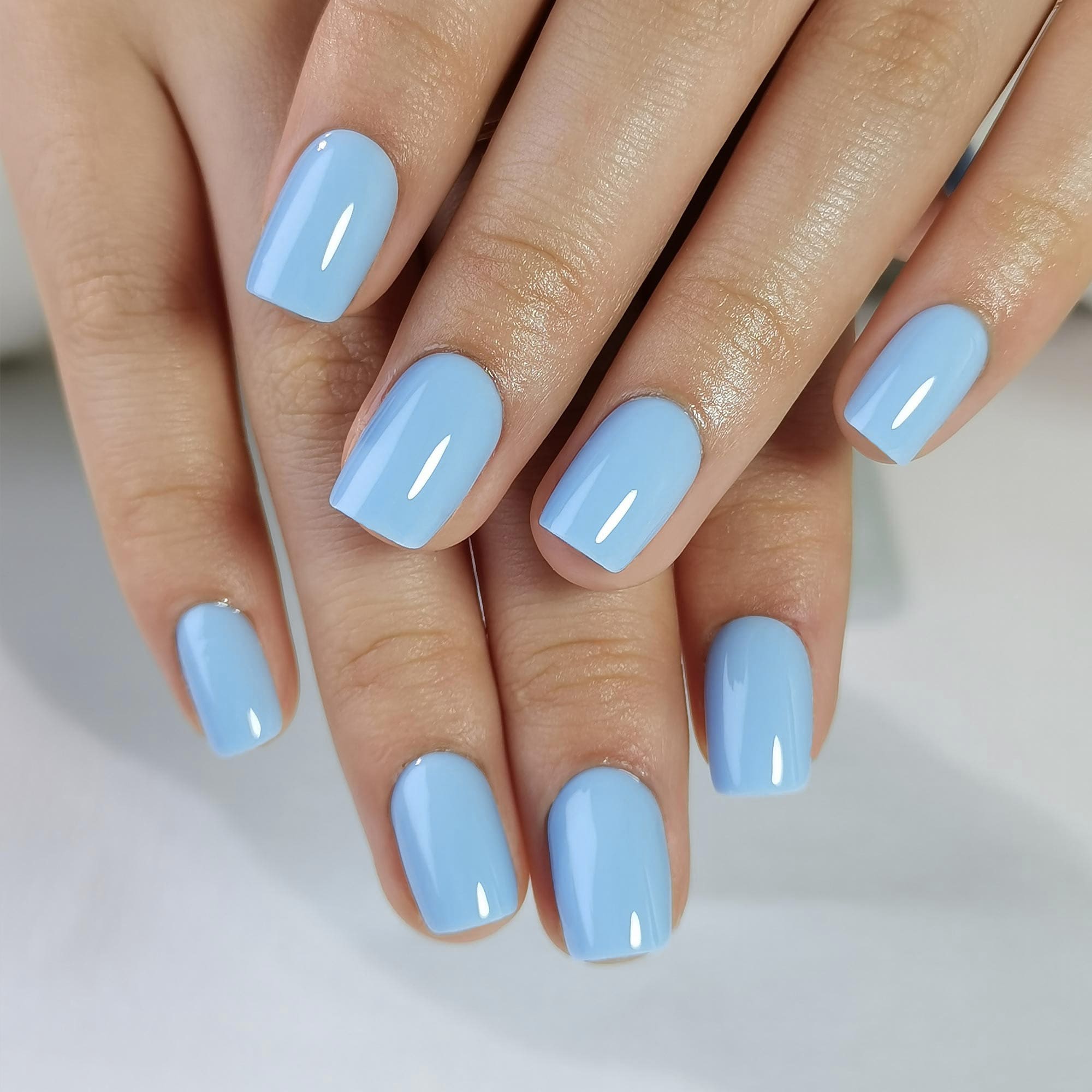 Baby Blue - Short Square - Pure Gel Press On