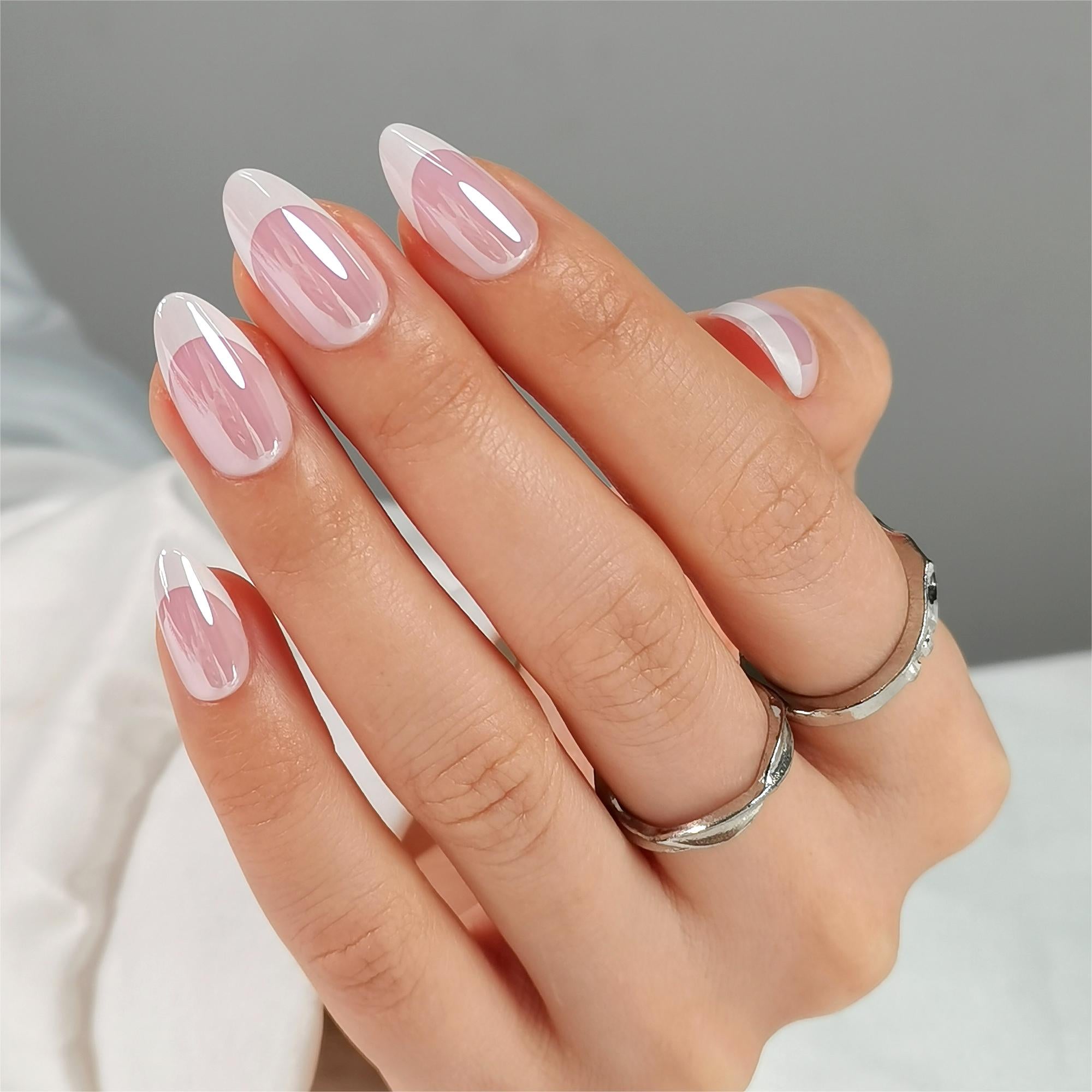 French Baby Boomer - Short Almond - Pure Gel Press On