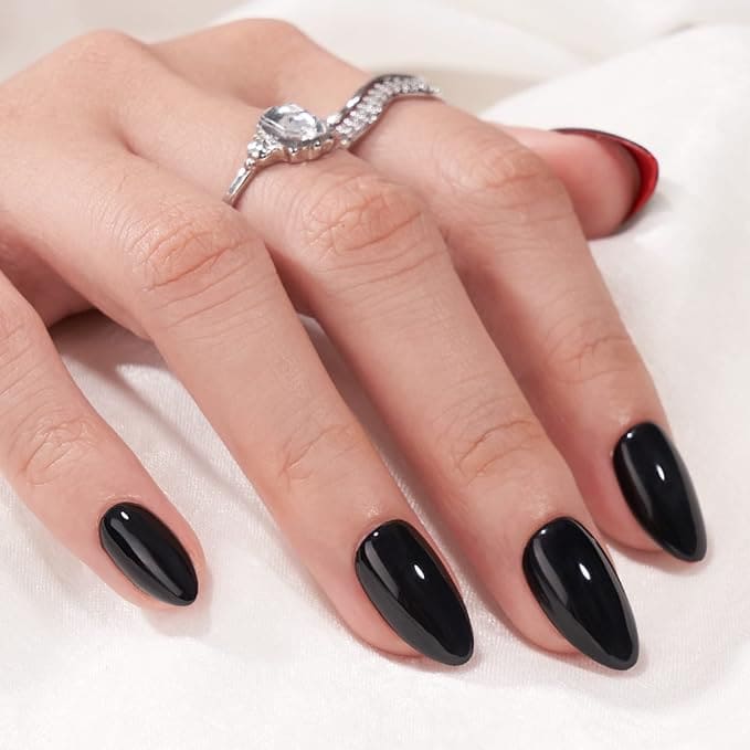 Dark Night - Short Almond - Pure Gel Press On