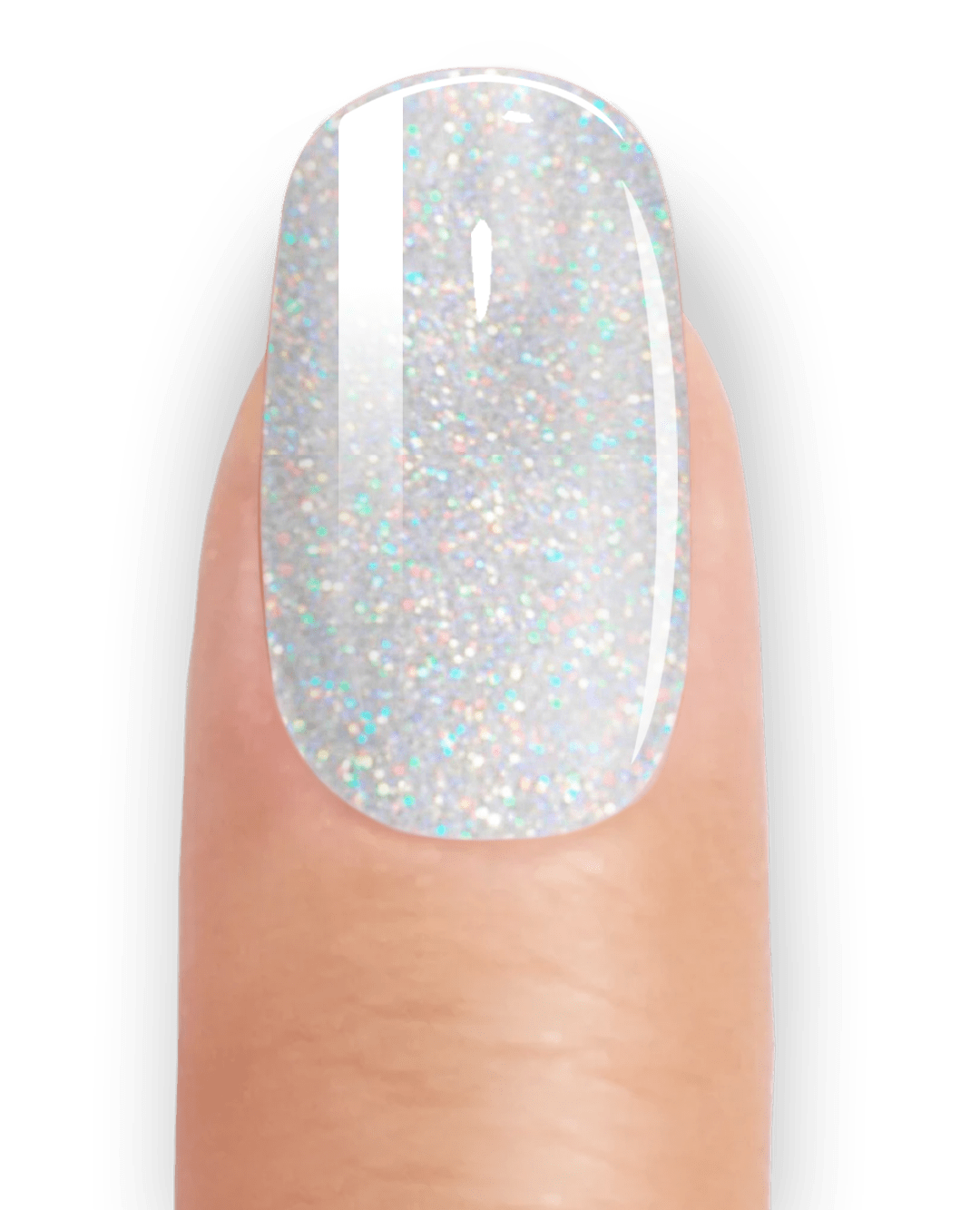 SILVER GLITTER - UV GEL STRIPS
