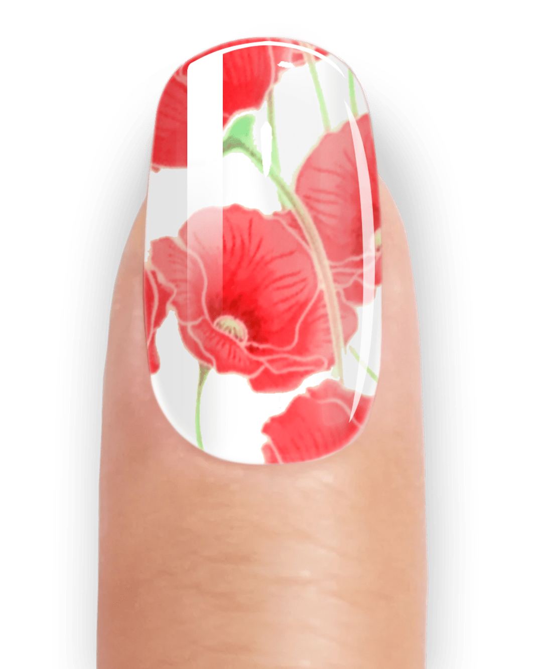 RED FLOWER - UV GEL STRIPS