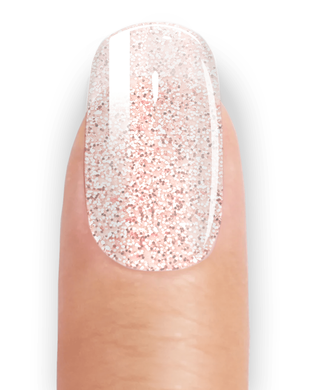 ROSE GLOW GLITTER - UV GEL STRIPS