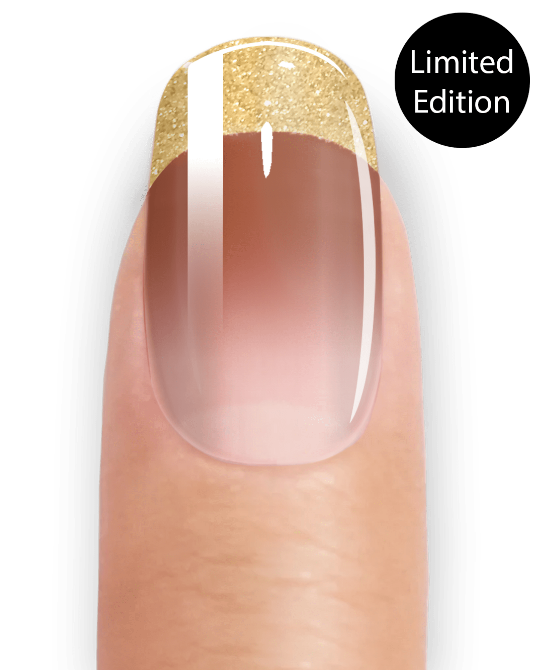 FRENCH GOLD GLITTER - UV GEL STRIPS