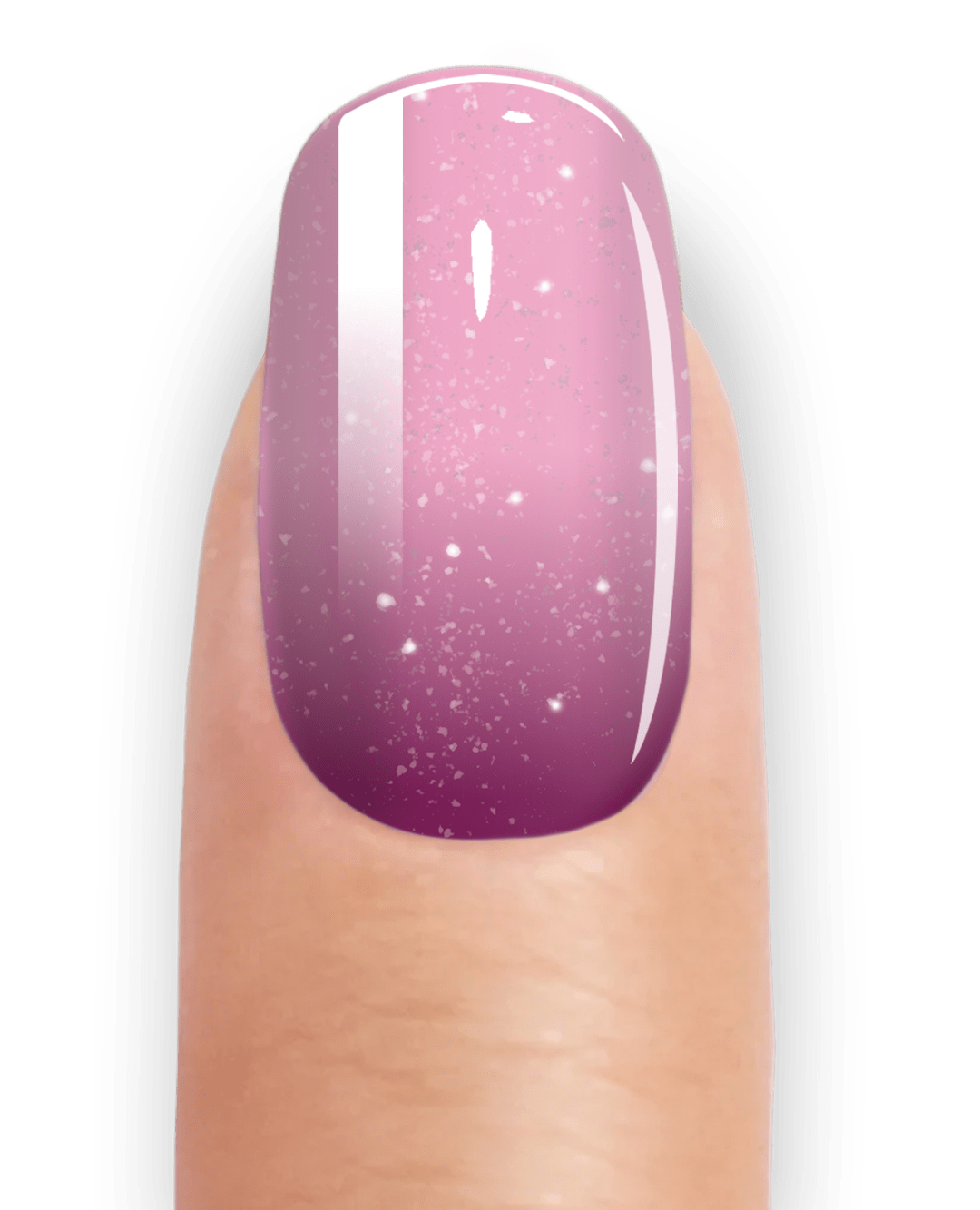 DARK VIOLET GLITTER - UV GEL STRIPS