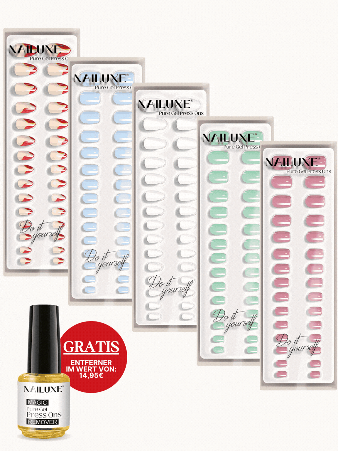 5er Set / Pure Gel Press Ons
