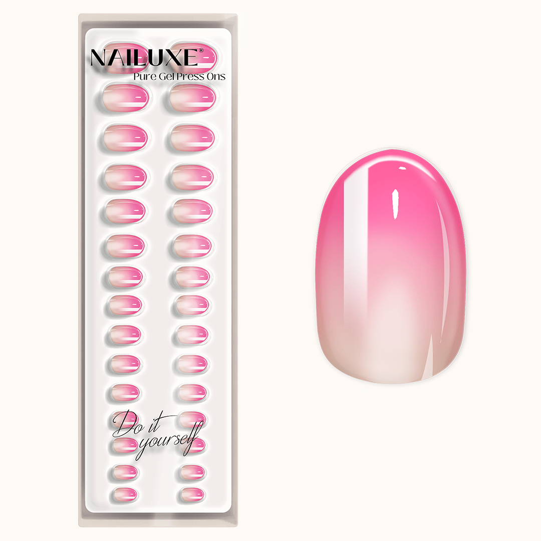 Baby Boomer Pink - Medium Round - Pure Gel Press On