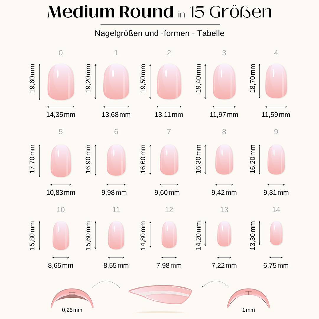 Coffee Kiss - Medium Round - Pure Gel Press On