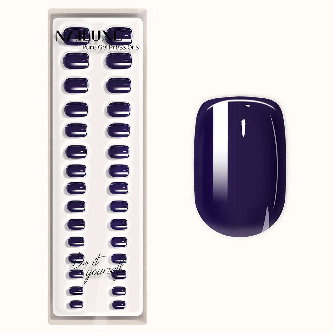 Deep Blue - Short Square - Pure Gel Press On