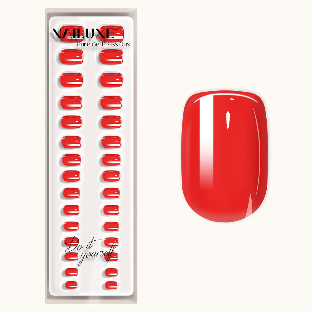 Infinity Flame - Short Square - Pure Gel Press On