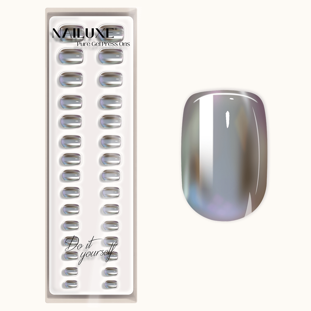 Lunar Shine - Short Square - Pure Gel Press On