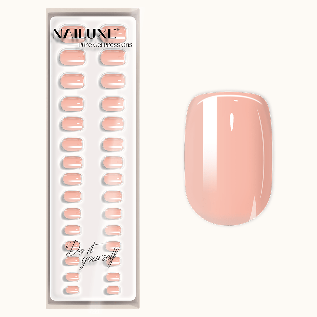 Silent Rosé - Short Square - Pure Gel Press On