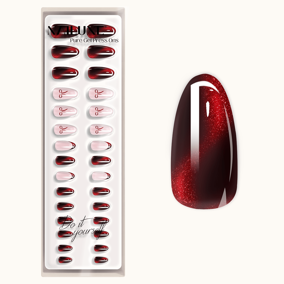 Velvet Luxe - Medium Almond - Pure Gel Press On