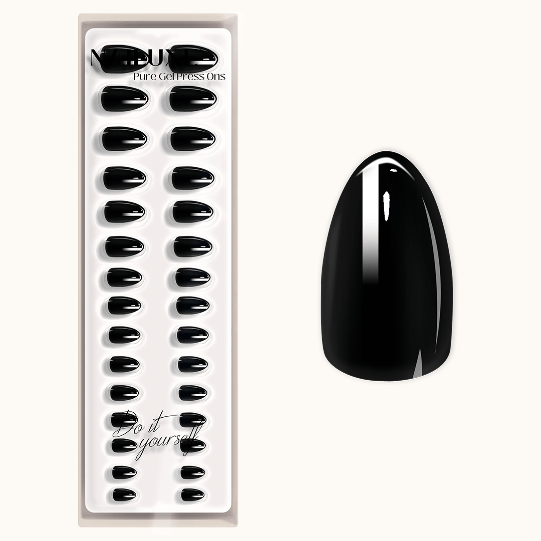 Dark Night - Short Almond - Pure Gel Press On