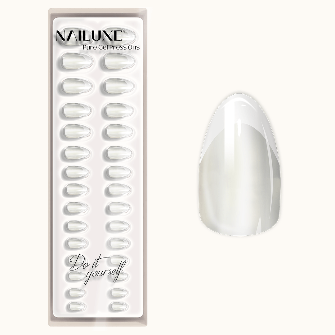 French Chrome - Short Almond - Pure Gel Press On