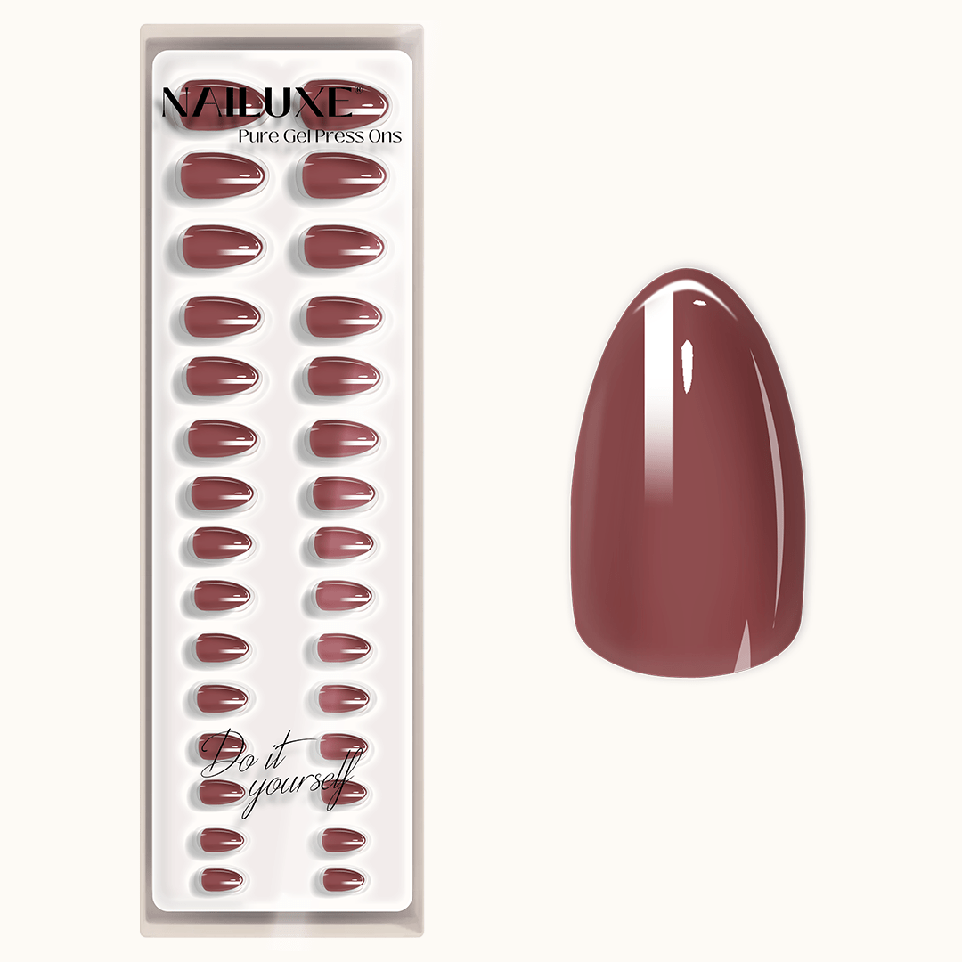 Rosewood - Short Almond - Pure Gel Press On