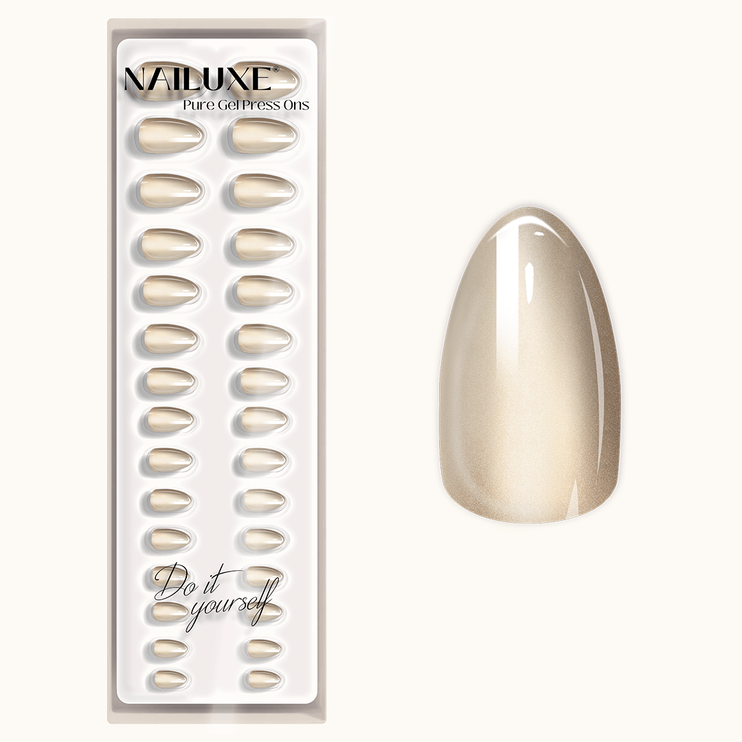 Starlight Glitter - Short Almond - Pure Gel Press On