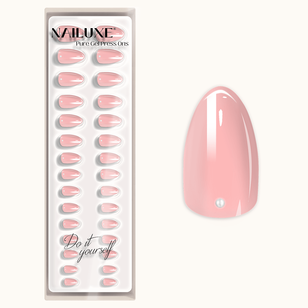 Blush Pearl - Short Almond - Pure Gel Press On