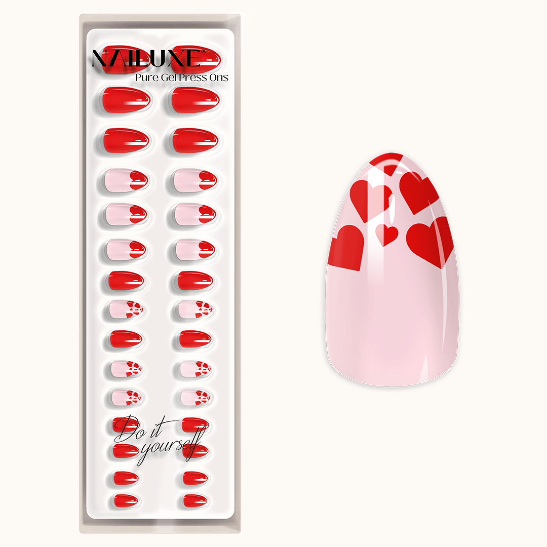 Passion Love - Short Almond - Pure Gel Press On