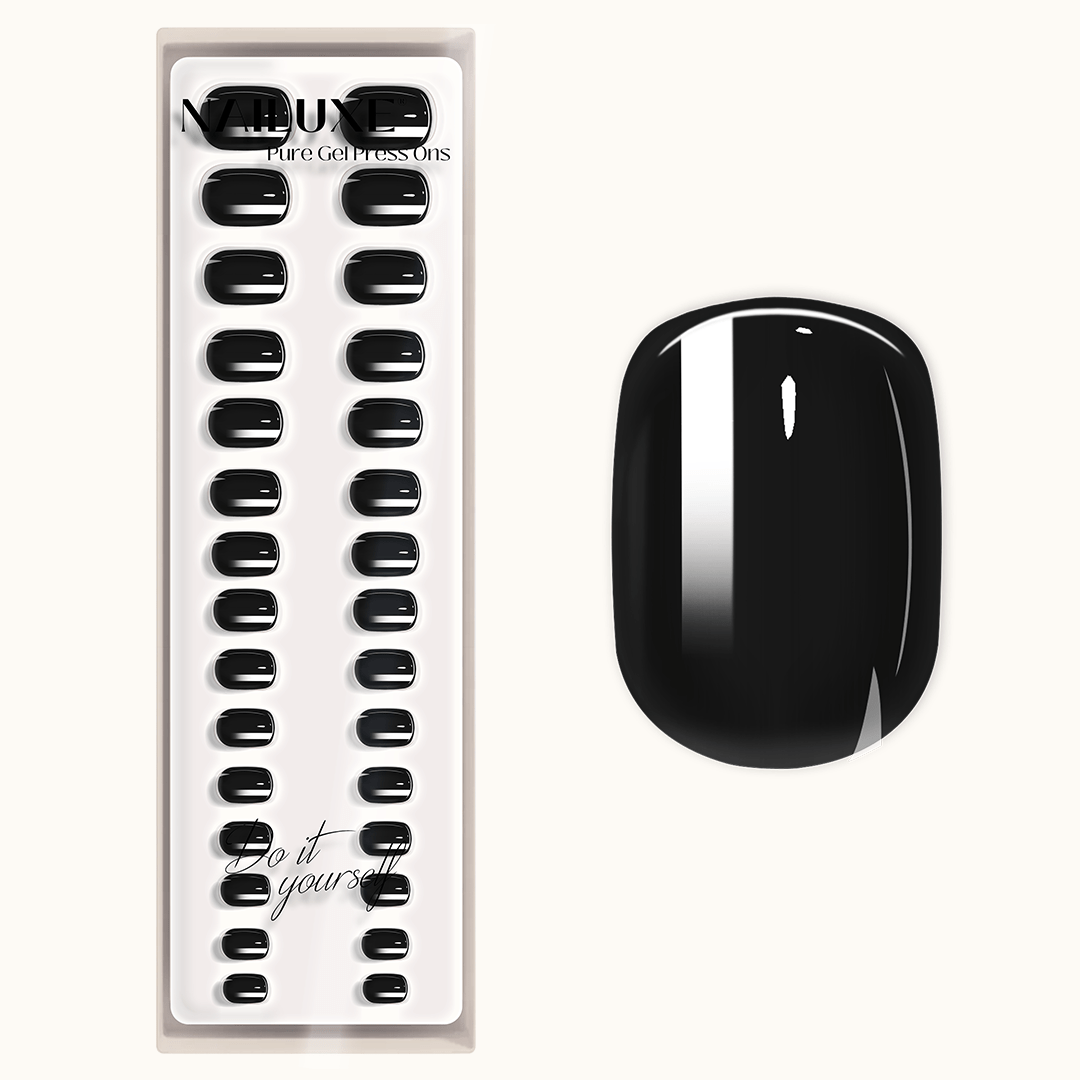 Dark Night - Short Round- Pure Gel Press On