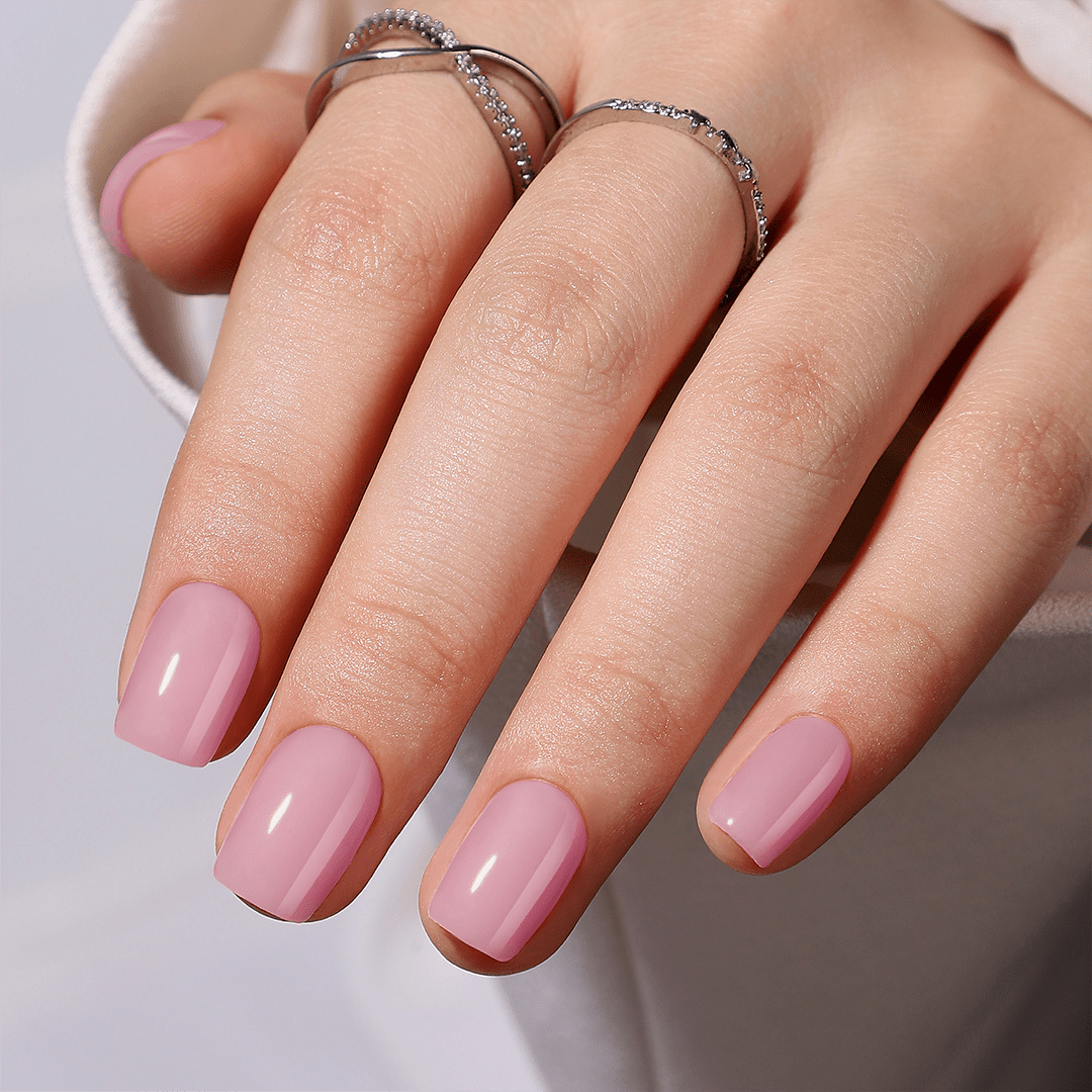 Rosy Fusion - Short Square - Pure Gel Press On