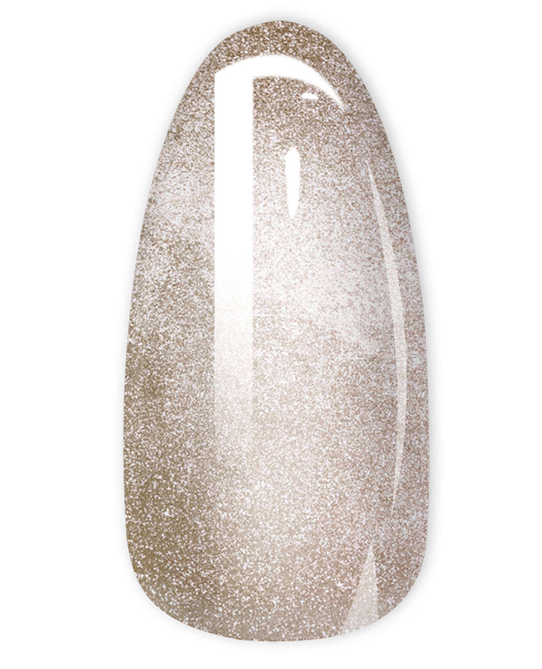 Medium Almond CHAMPAGNE GLITTER