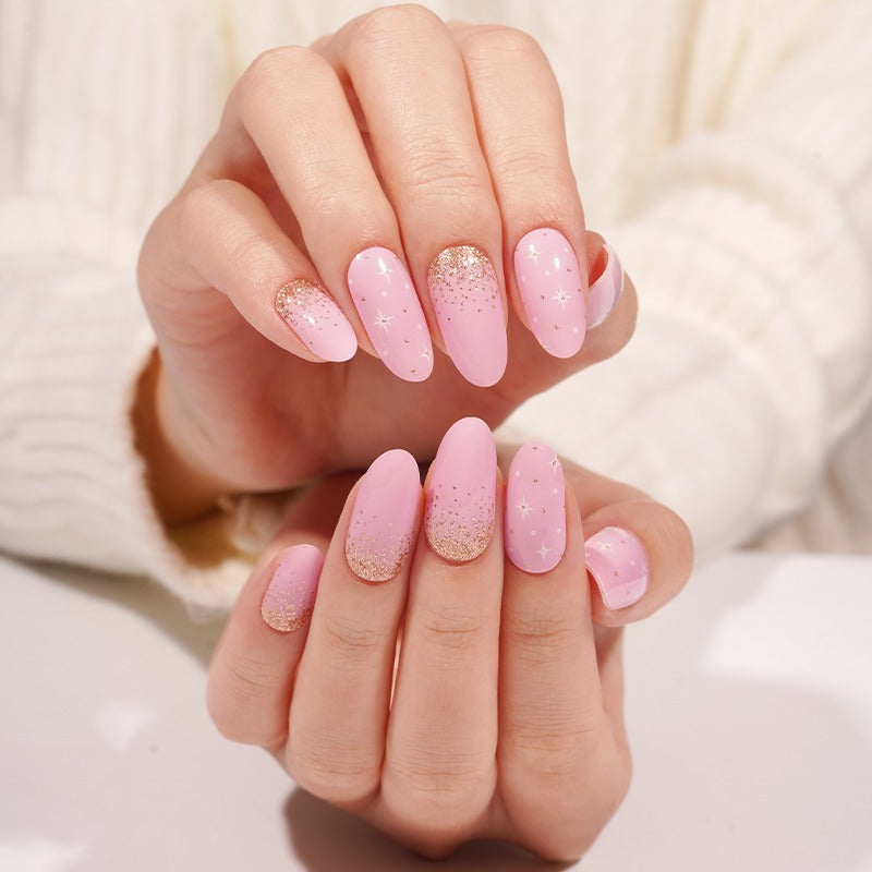 PINK STAR DUST - UV GEL STRIPS