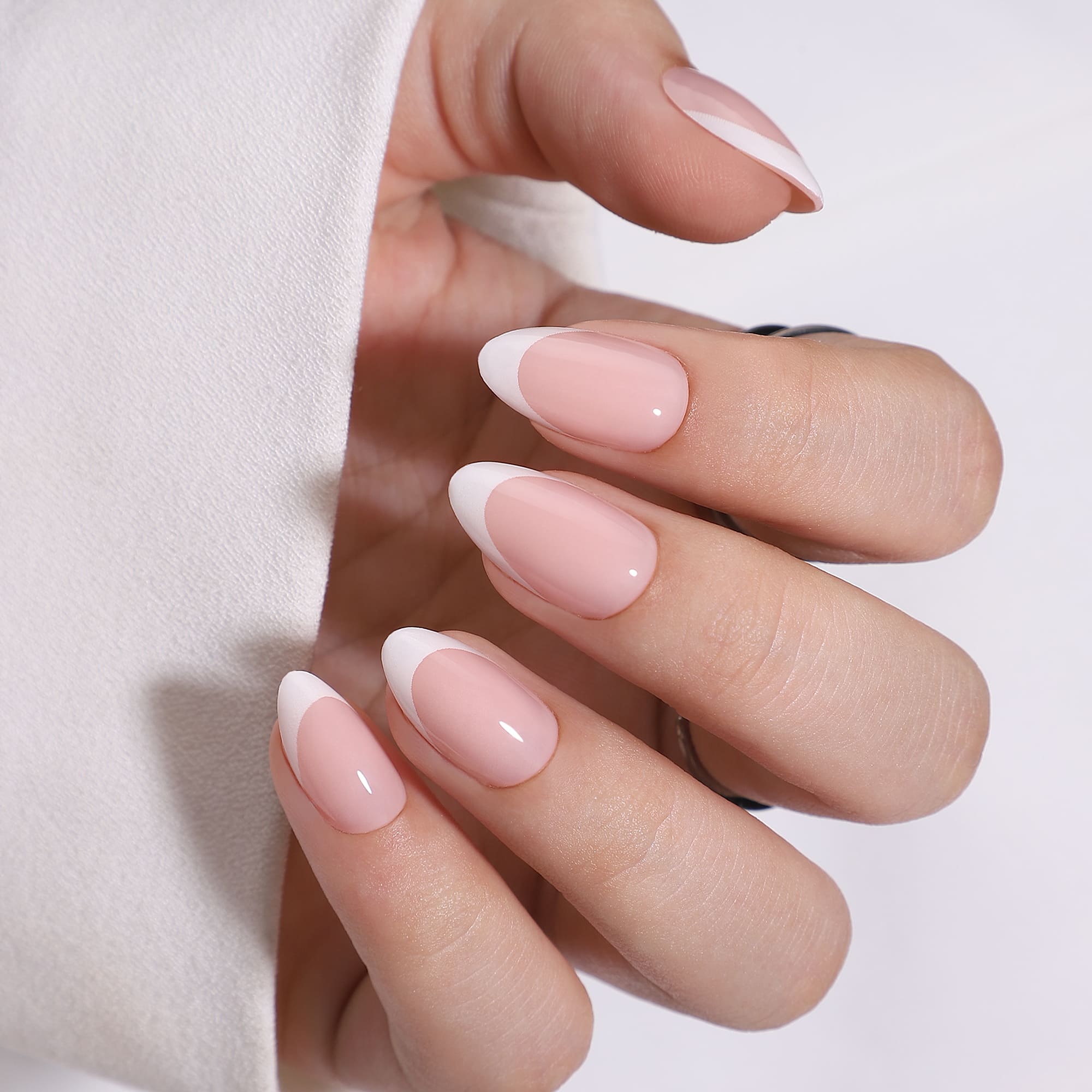 French Nail Nude - Short Almond - Pure Gel Press On