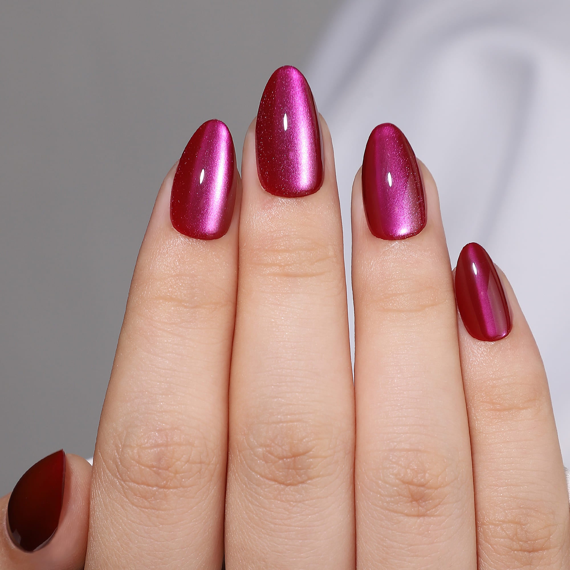 Violet Glitter - Short Almond - Pure Gel Press On