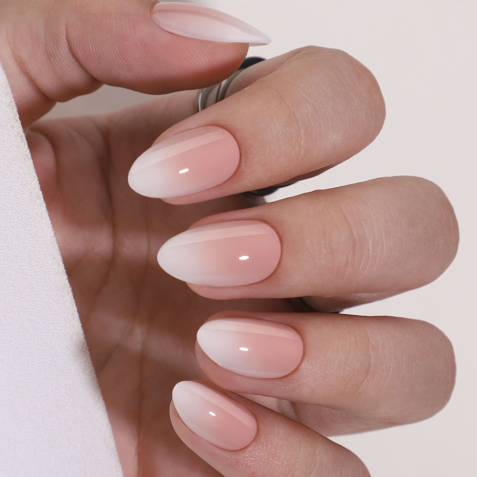 Baby Boomer Nude - Short Almond - Pure Gel Press On