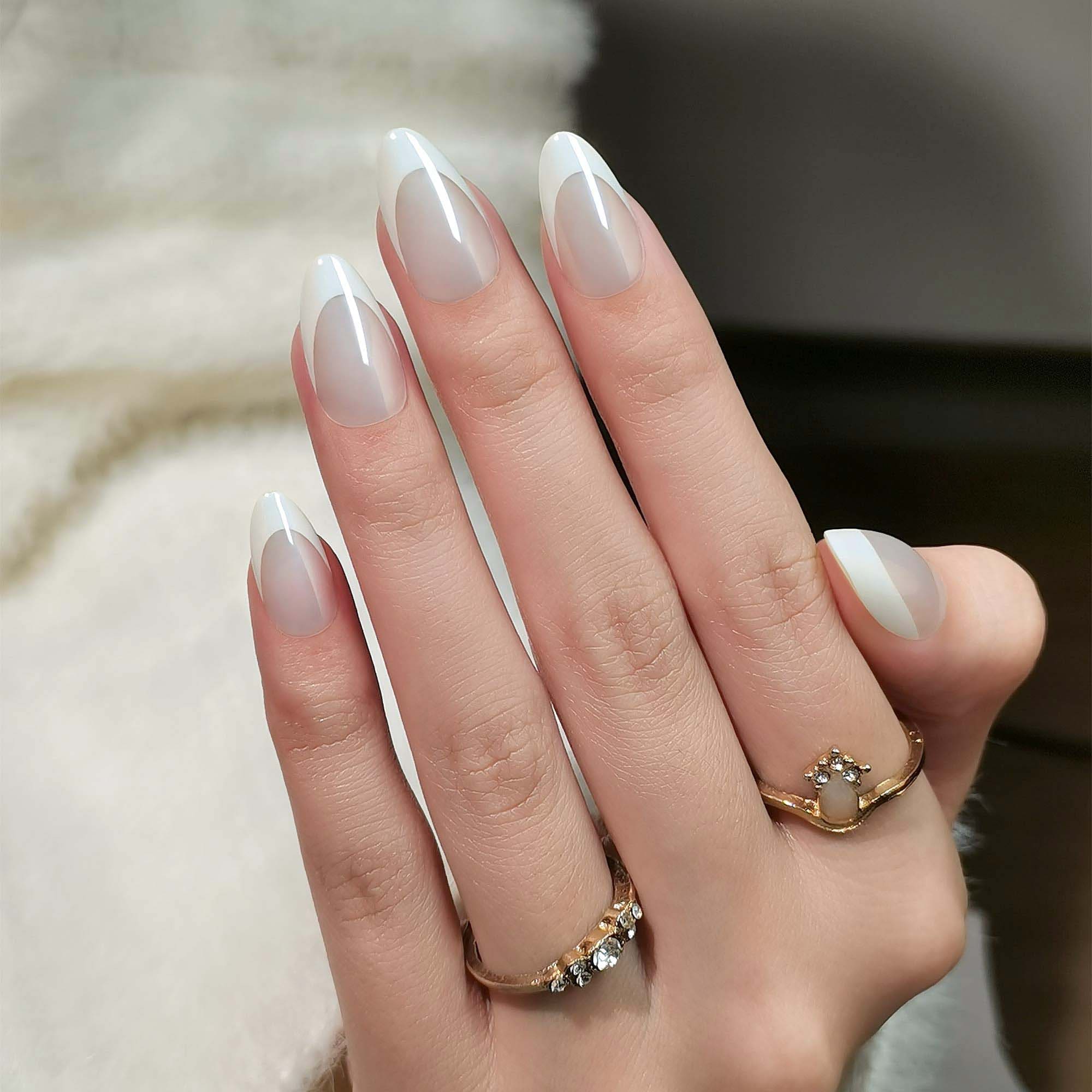 French Chrome - Short Almond - Pure Gel Press On