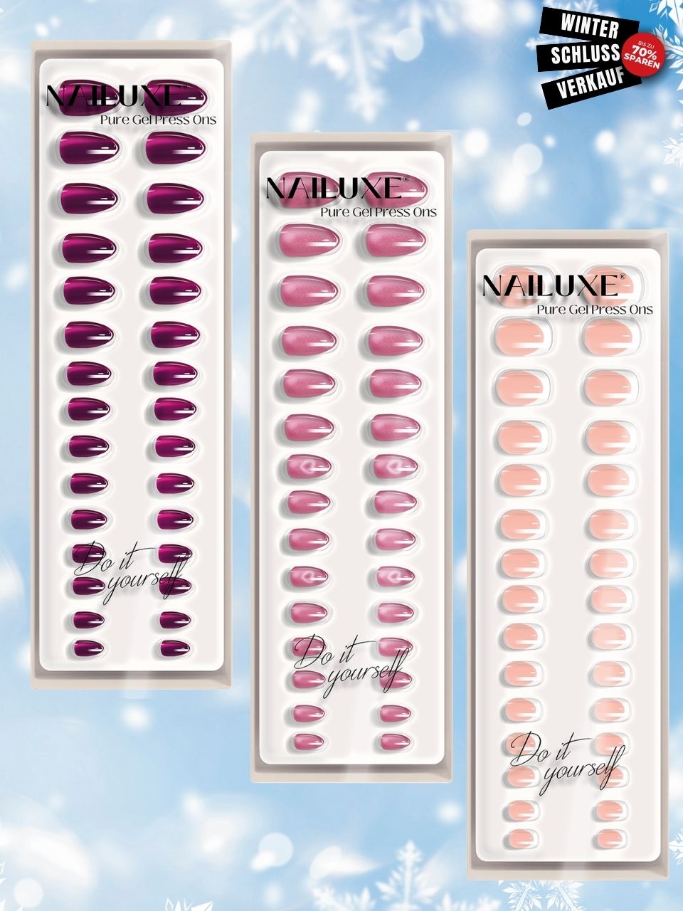 WSV SALE 3er Pure Gel Press On Set