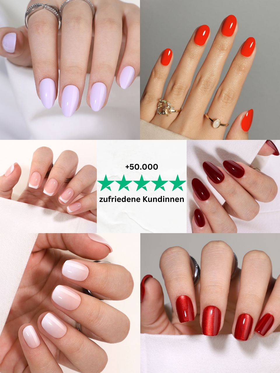 5er Pure Gel Press On Set