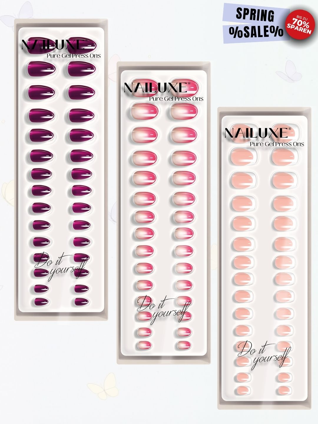 SPRING SALE 3er - Pure Gel Press On Set
