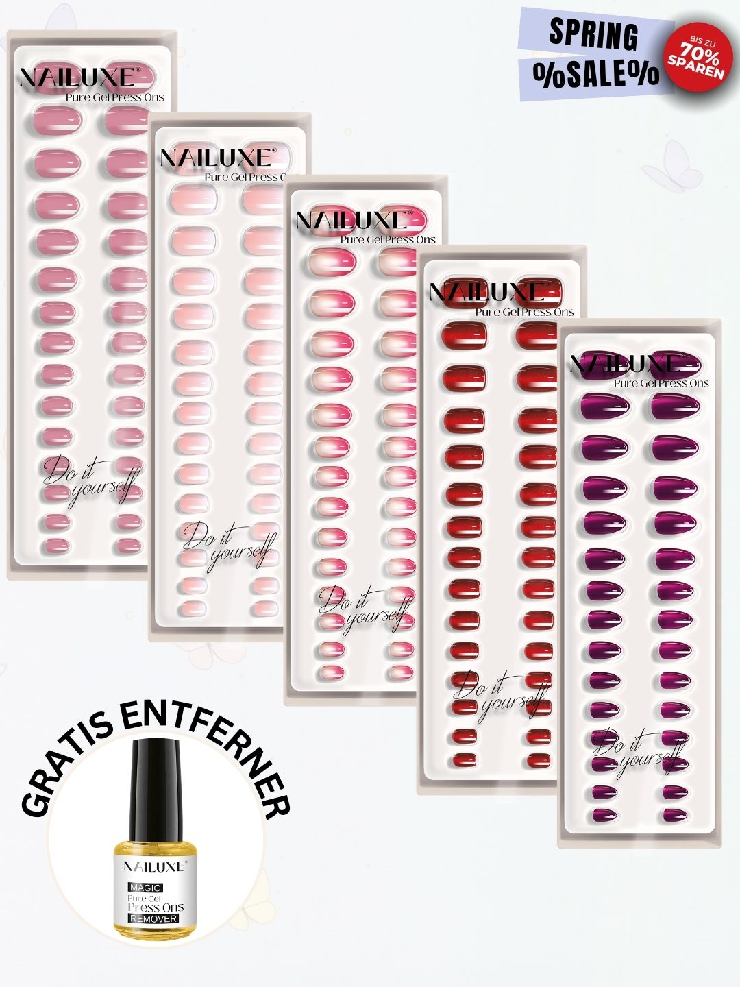 SPRING SALE 5er - Pure Gel Press On Set