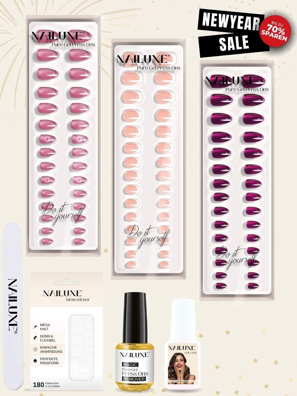 NewYear SALE Starter Set / Pure Gel Press Ons