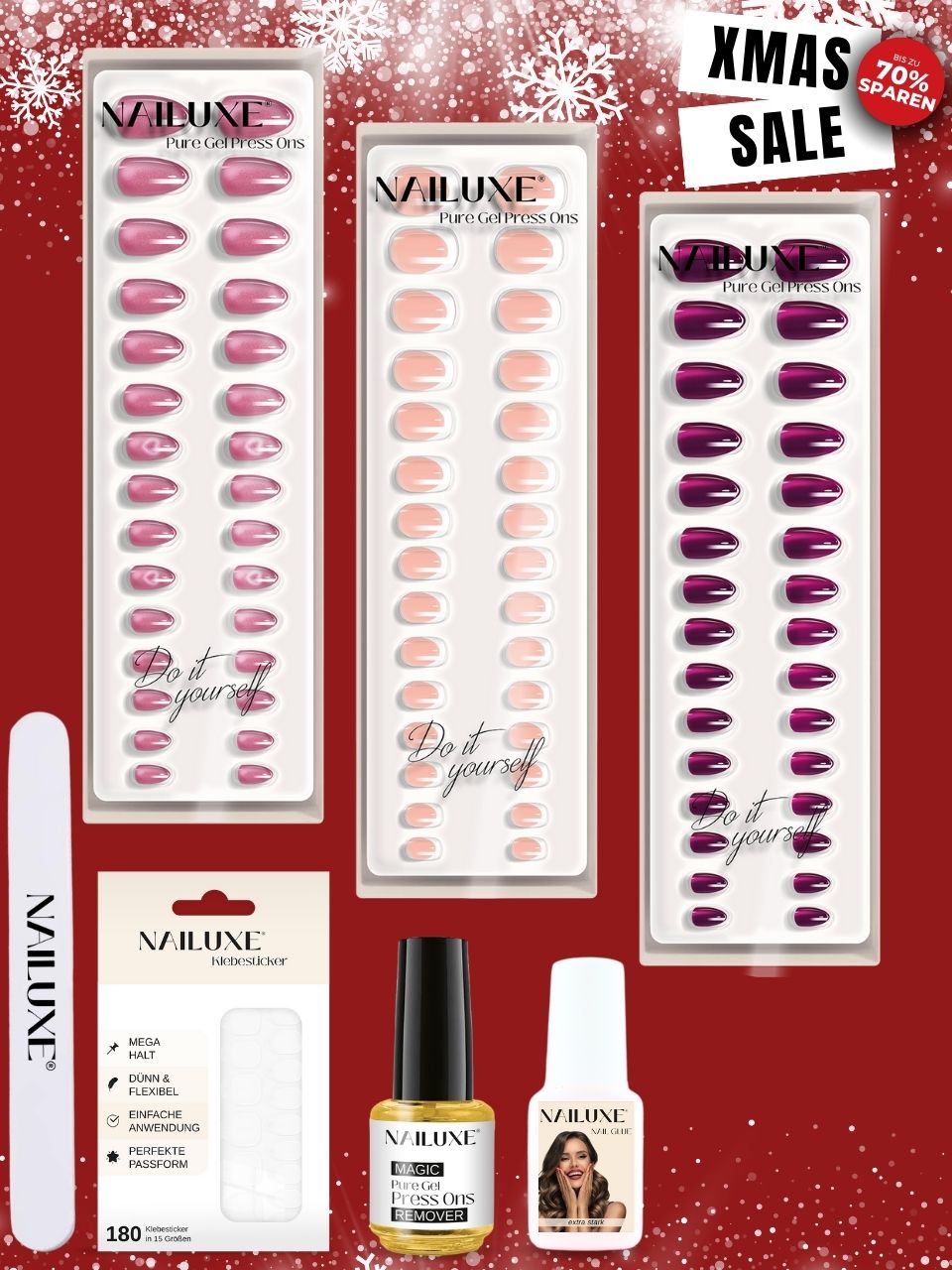 XMAS Sale Starter Set / Pure Gel Press Ons