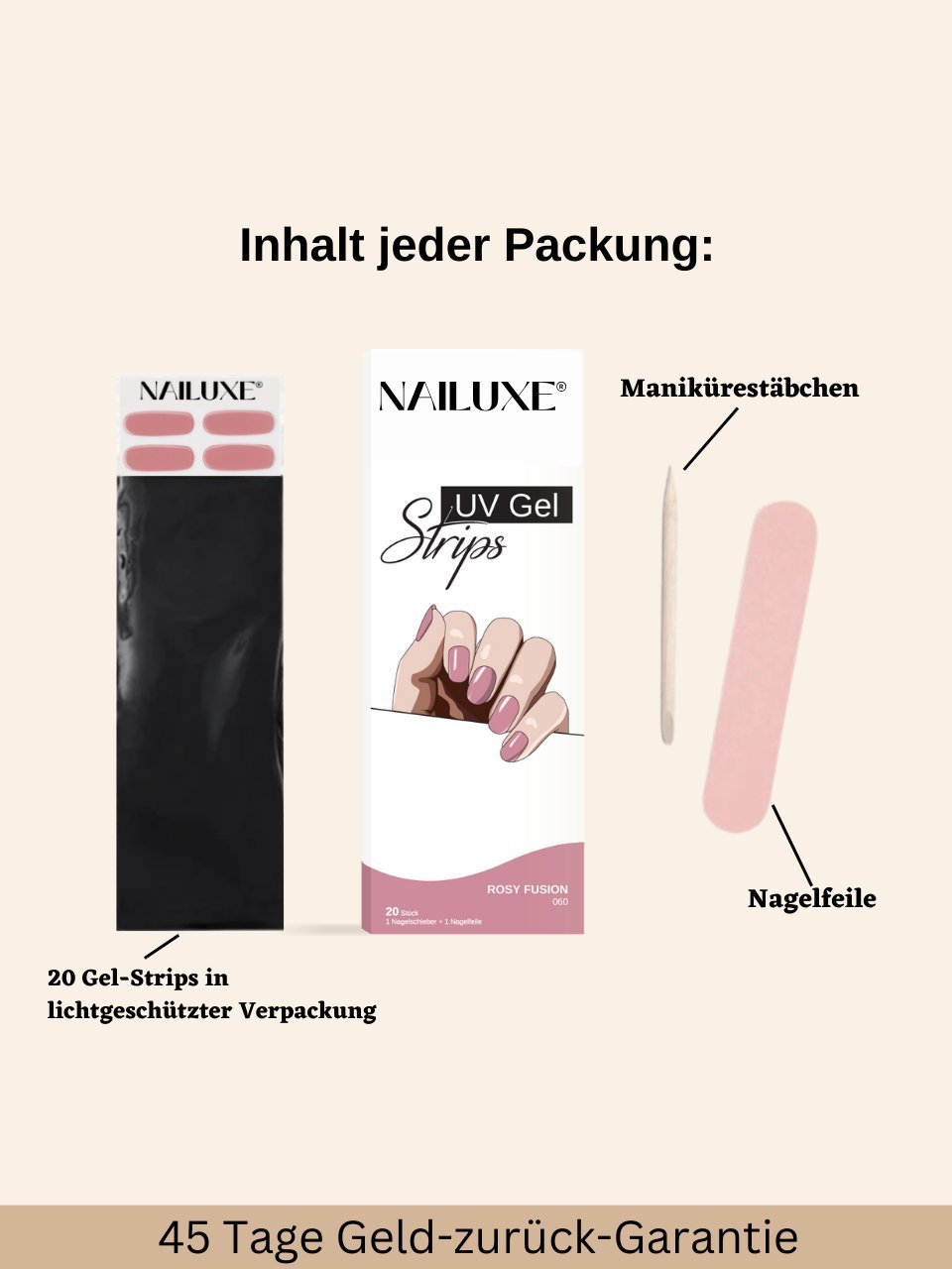 3er UV Pediküre Set - NAILUXE