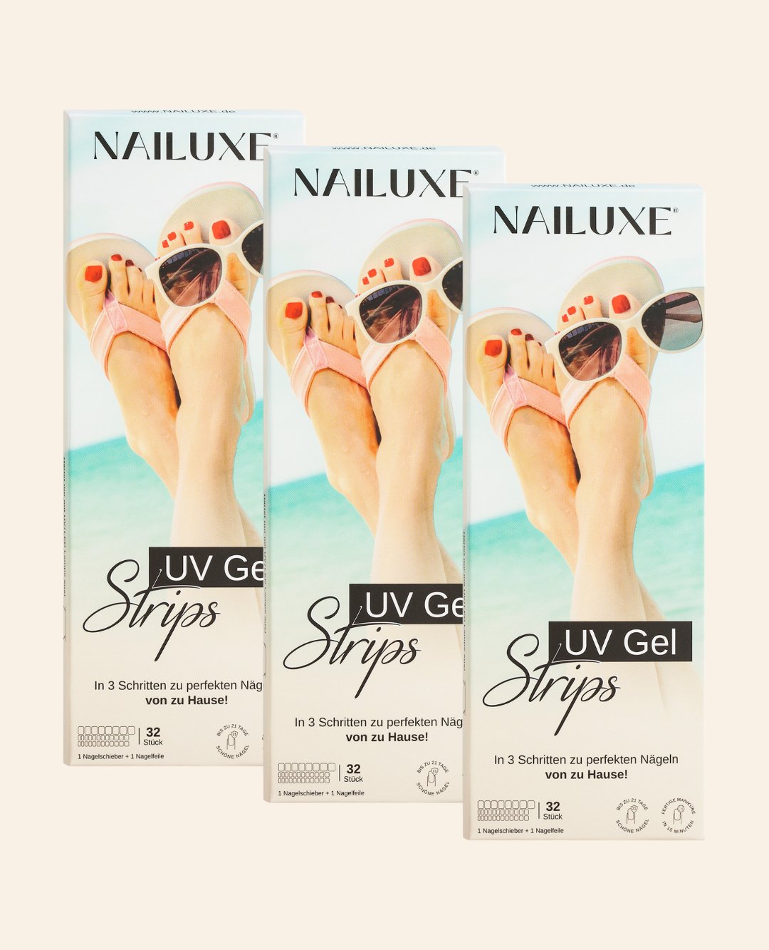 3er UV Pediküre Set - NAILUXE